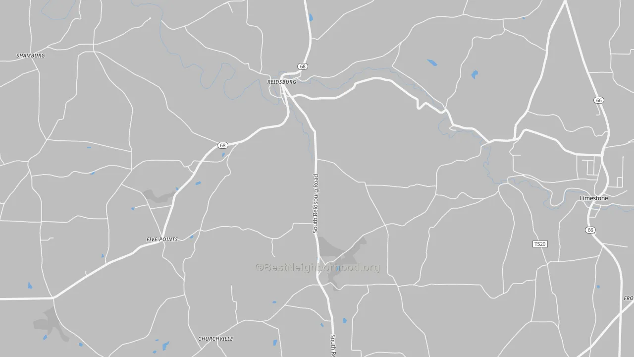Transit Grade map of Reidsburg, PA