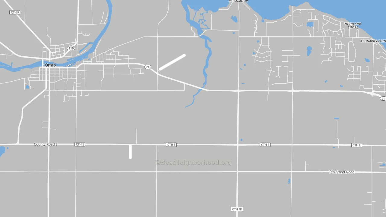 Transit Grade map of Reighmoor, WI