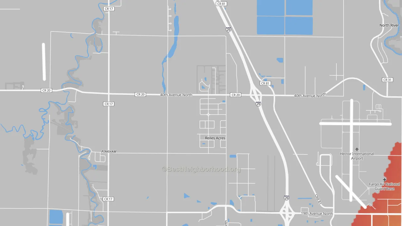 Transit Grade map of Reiles Acres, ND