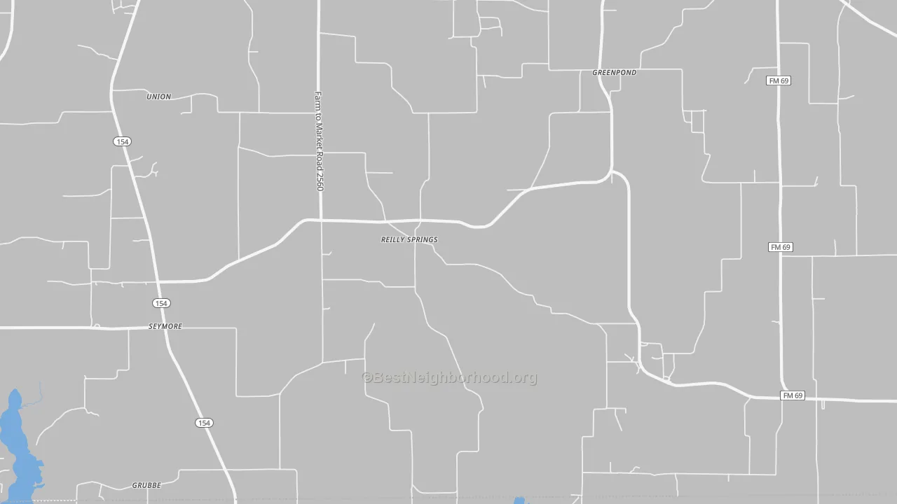 Transit Grade map of Reilly Springs, TX