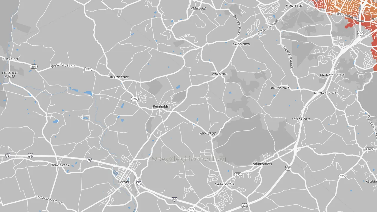 Transit Grade map of Reinholds, PA