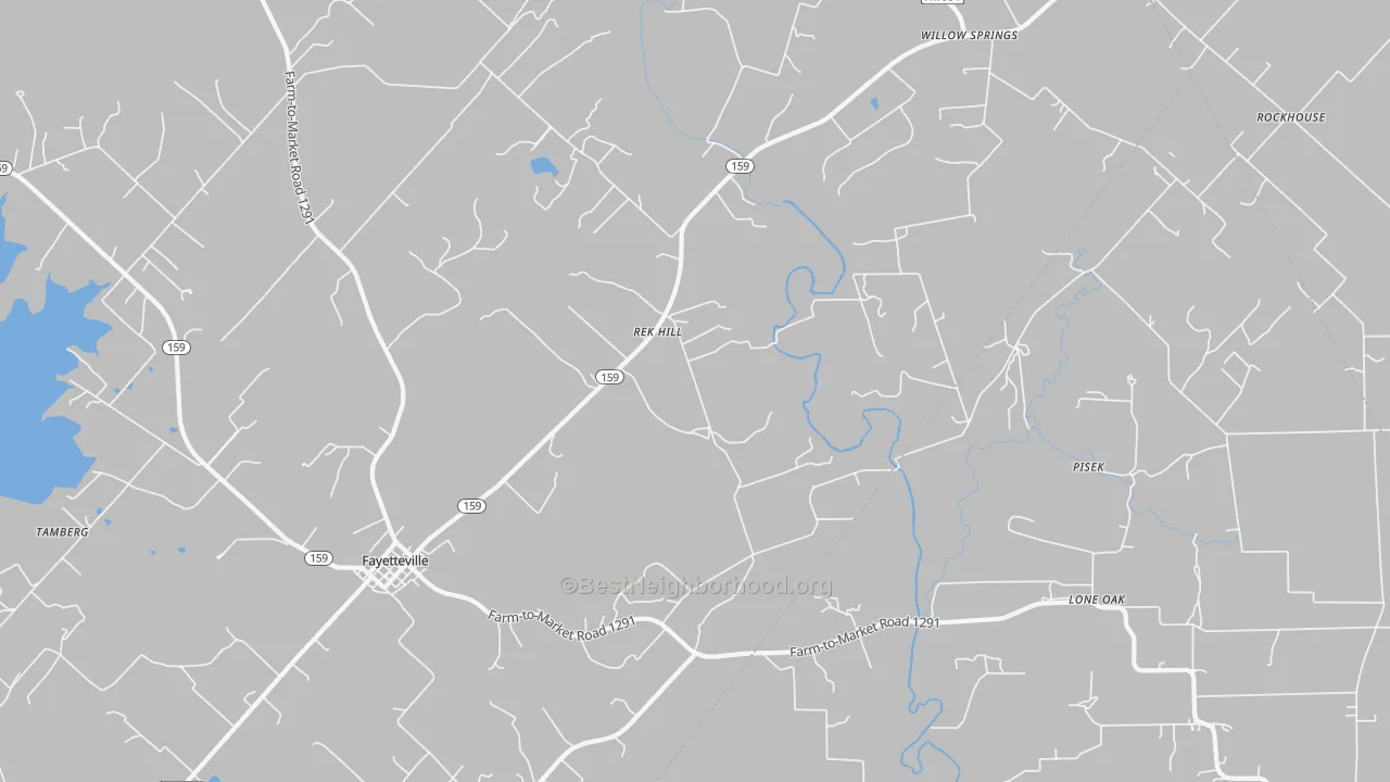 Transit Grade map of Rek Hill, TX