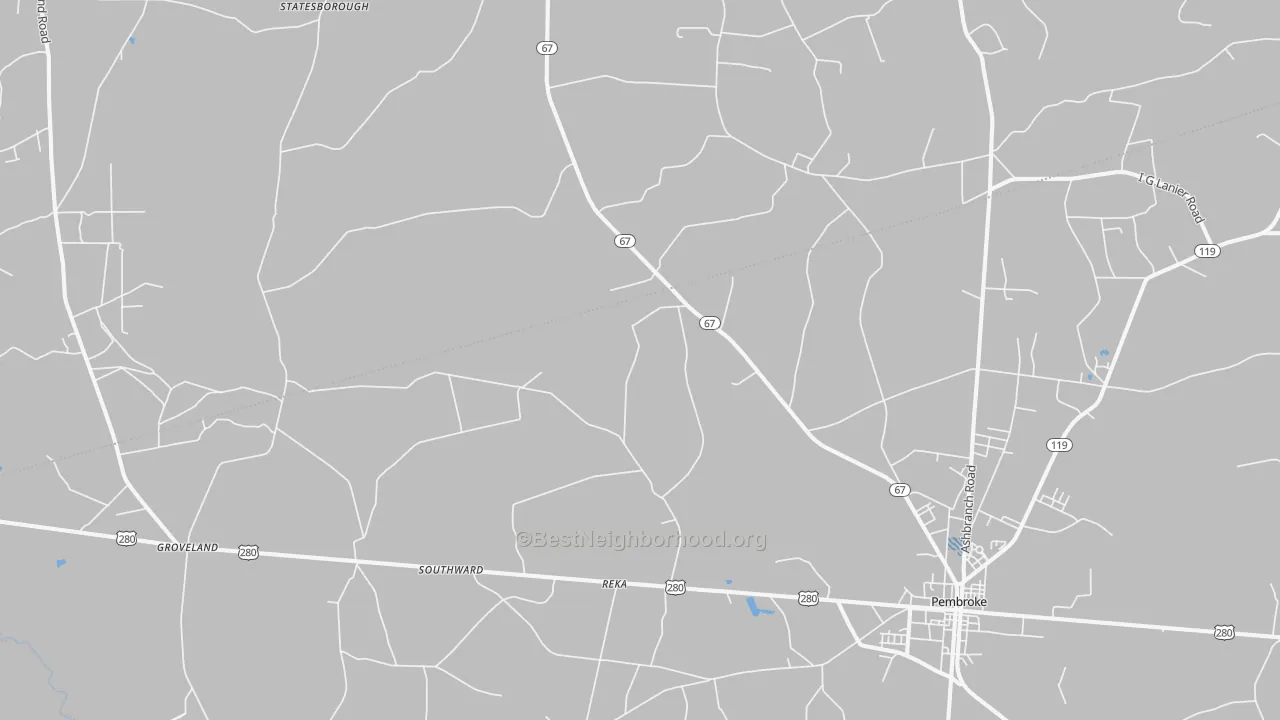Transit Grade map of Reka, GA