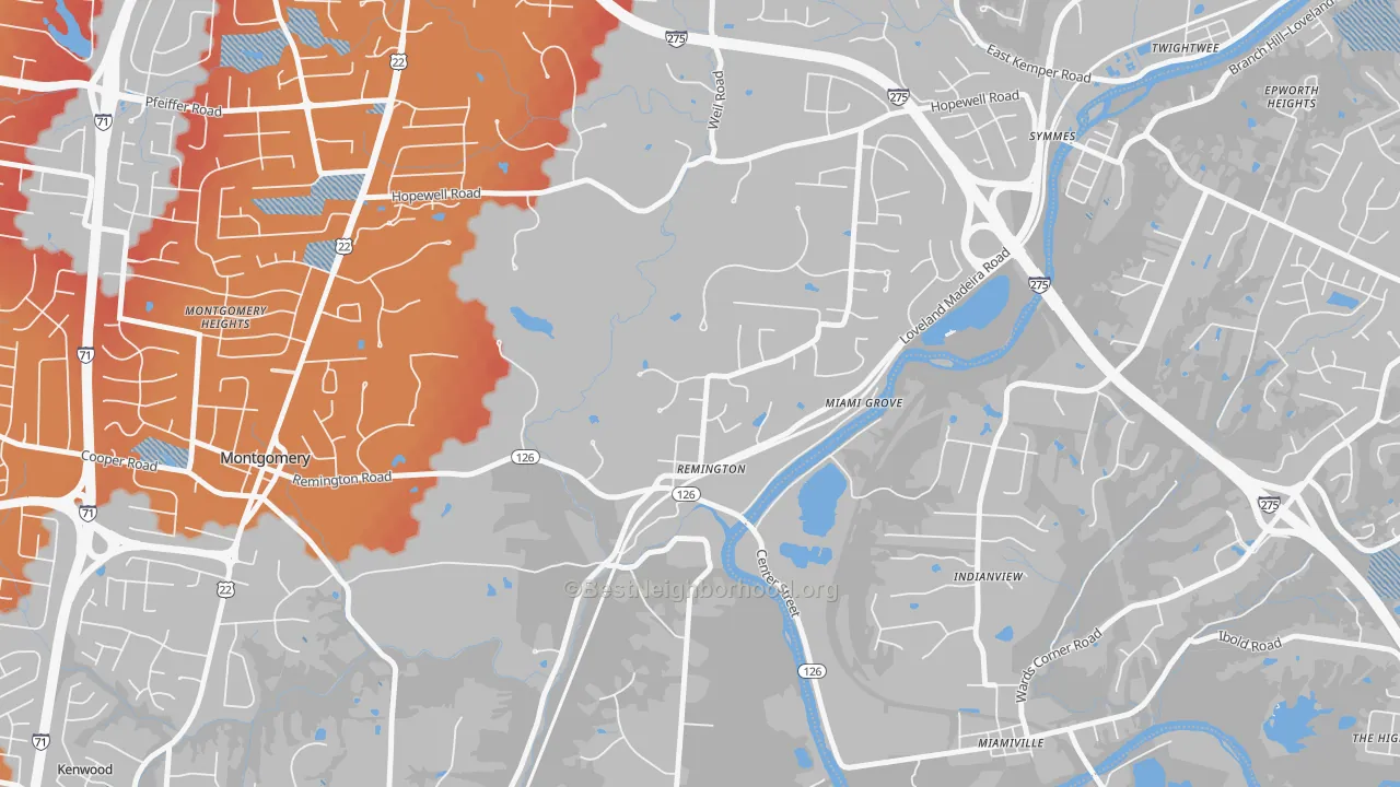 Transit Grade map of Remington, OH