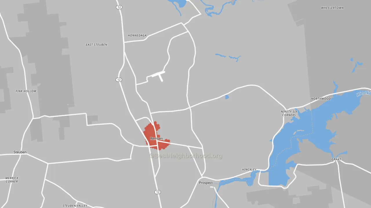 Transit Grade map of Remsen, NY