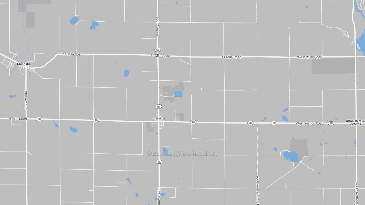 Transit Grade map of Remus, MI