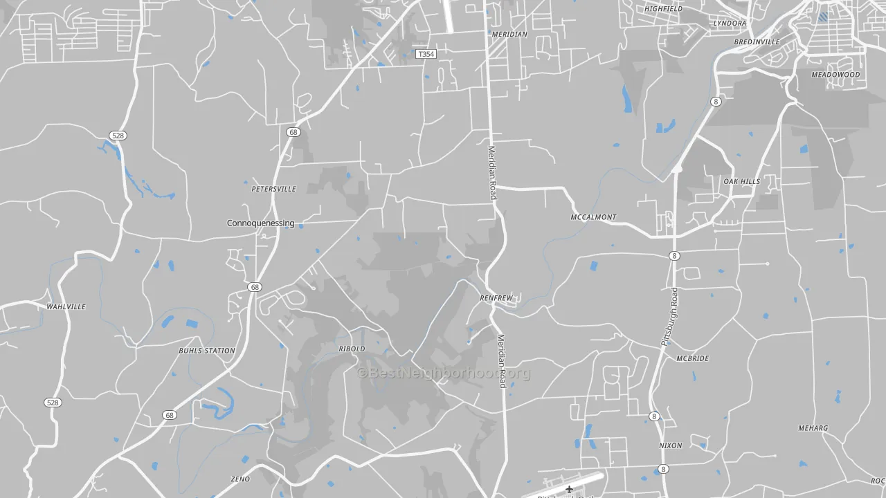 Transit Grade map of Renfrew, PA