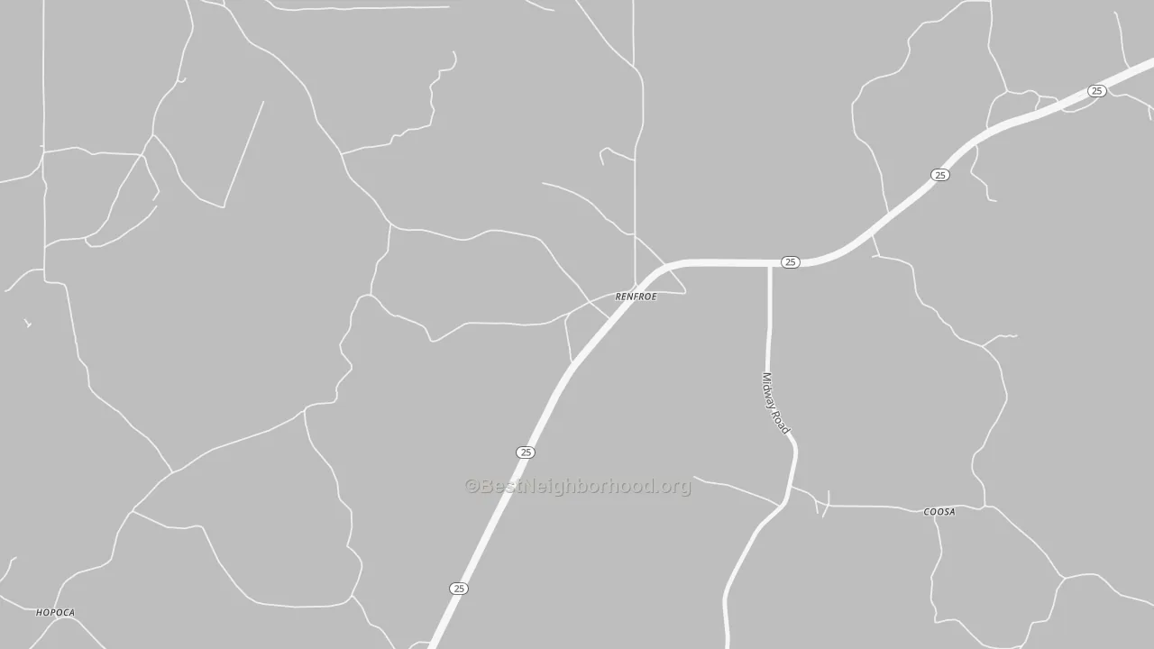 Transit Grade map of Renfroe, MS