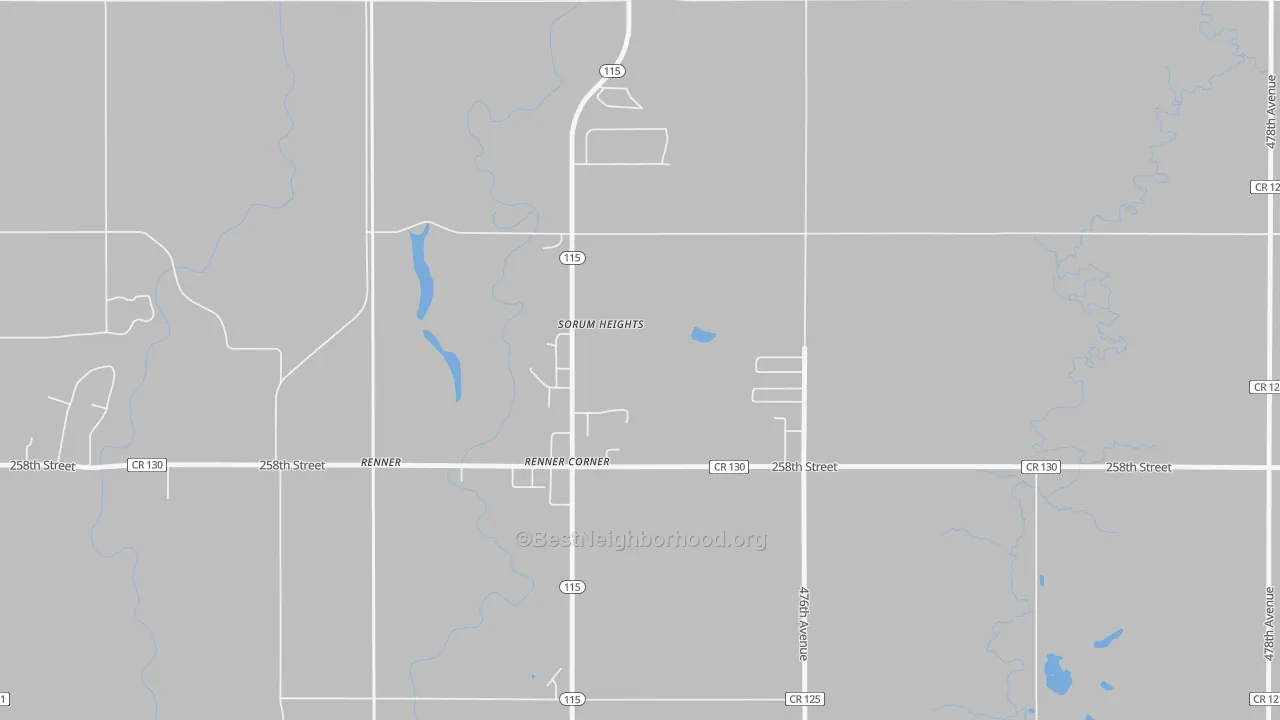 Transit Grade map of Renner Corner, SD