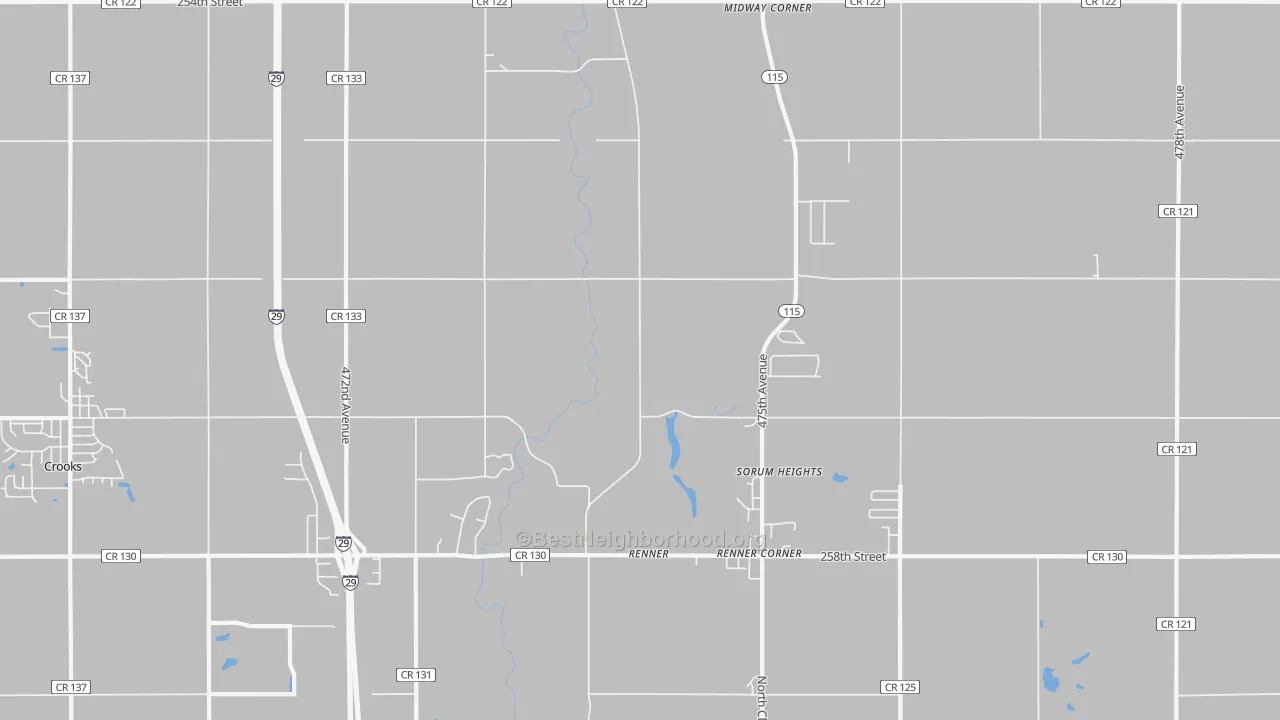 Transit Grade map of Renner, SD