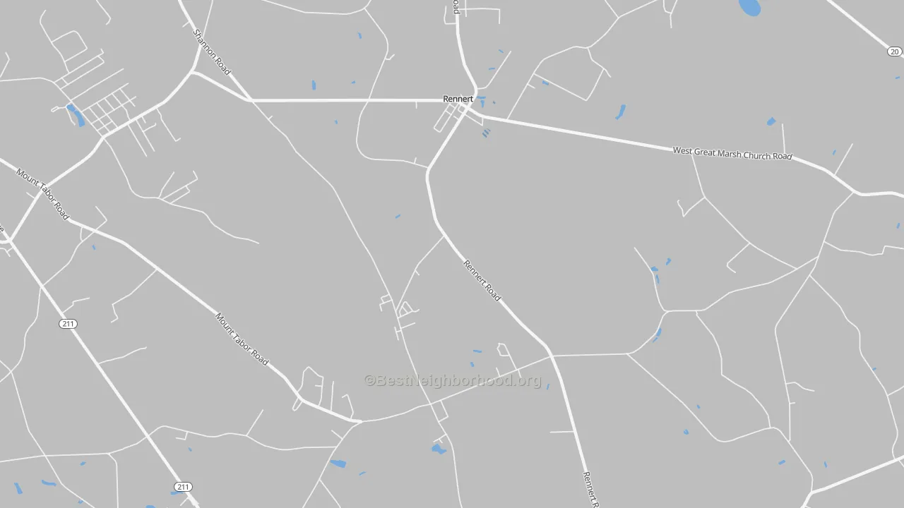 Transit Grade map of Rennert, NC
