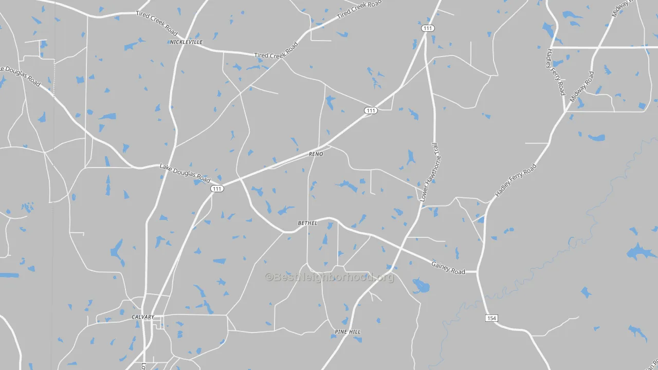Transit Grade map of Reno, GA