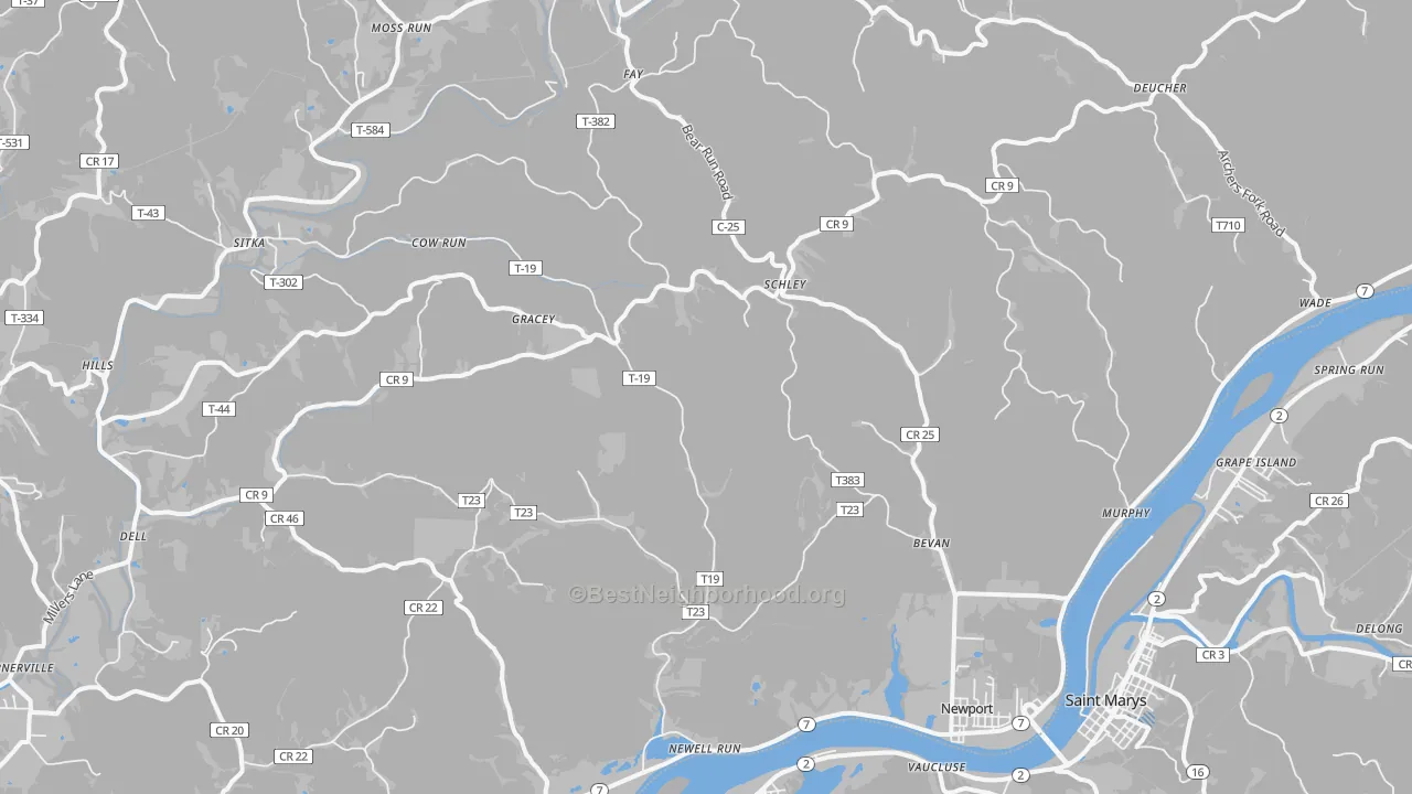 Transit Grade map of Reno, OH