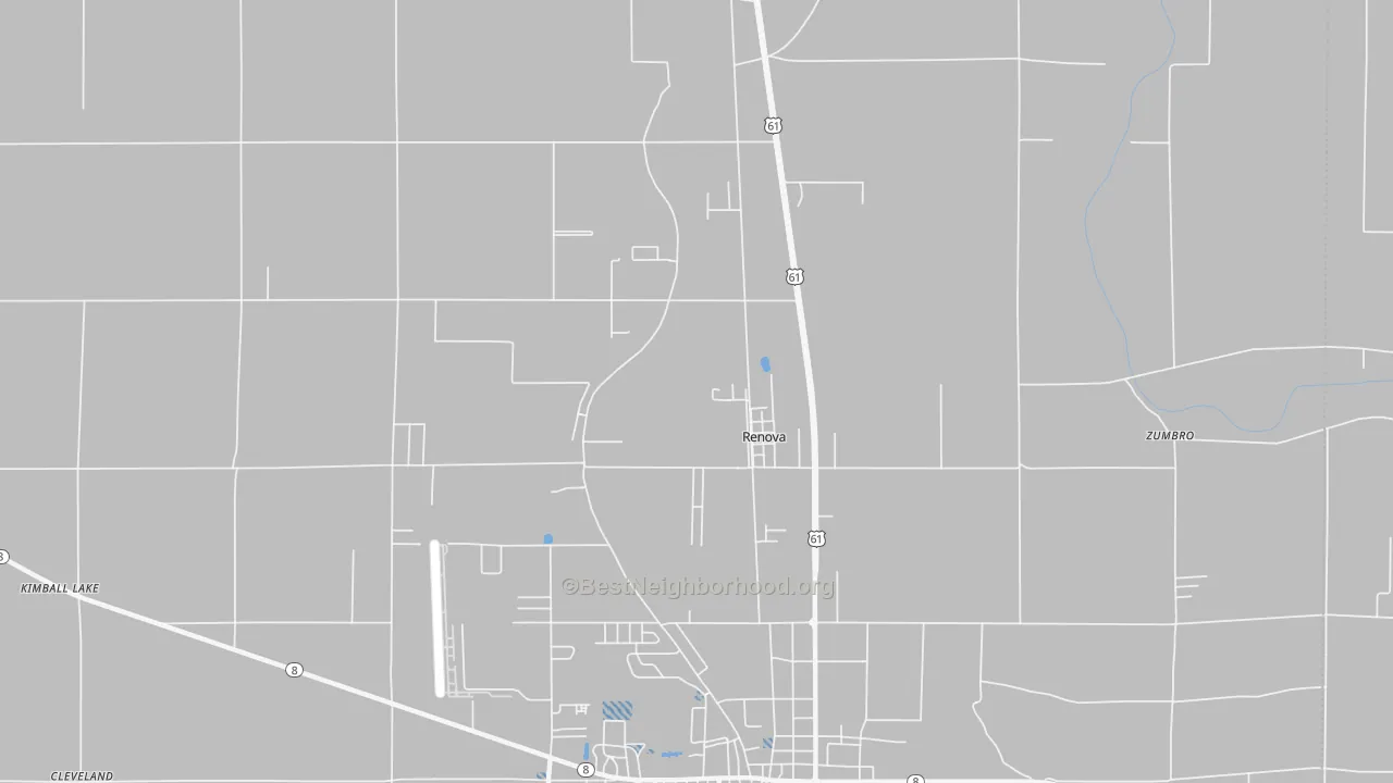 Transit Grade map of Renova, MS