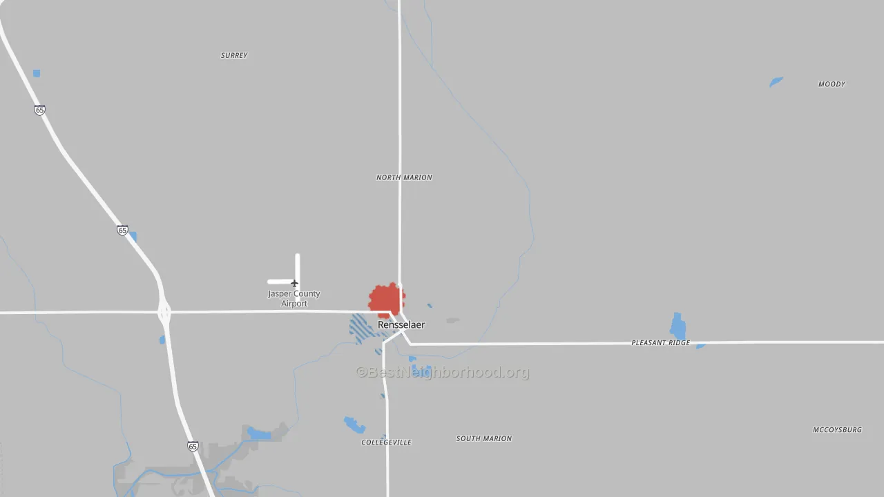 Transit Grade map of Rensselaer, IN