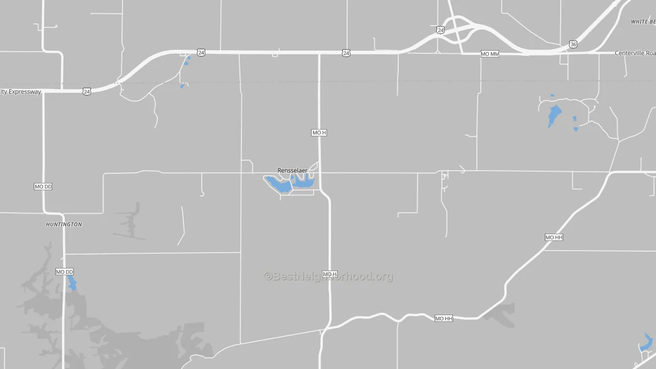 Transit Grade map of Rensselaer, MO
