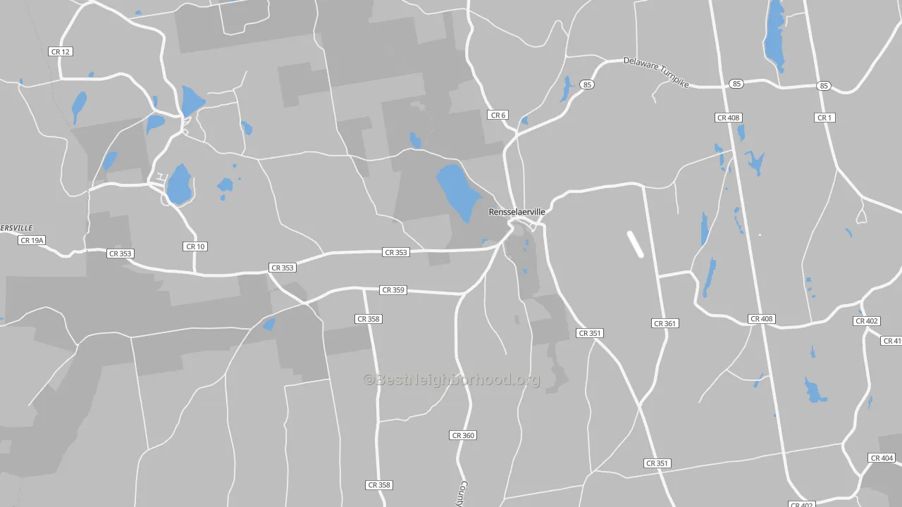 Transit Grade map of Rensselaerville, NY