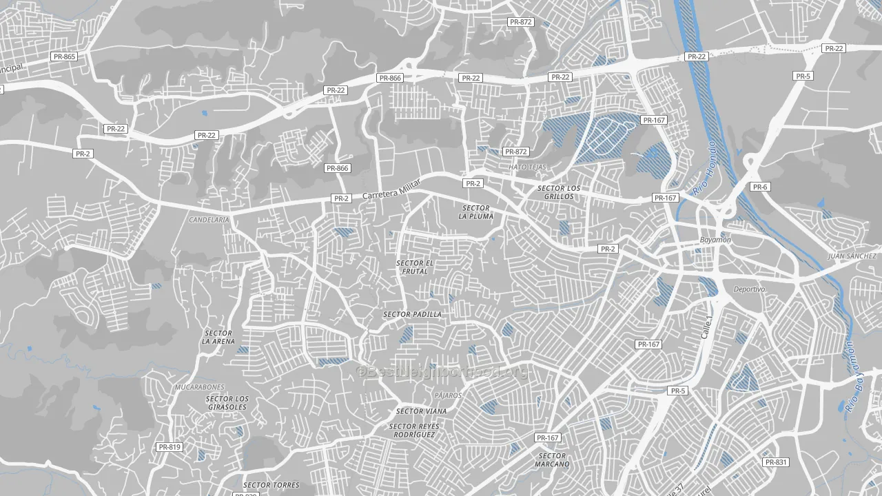 Transit Grade map of Reparto Valencia, Bayamon, PR