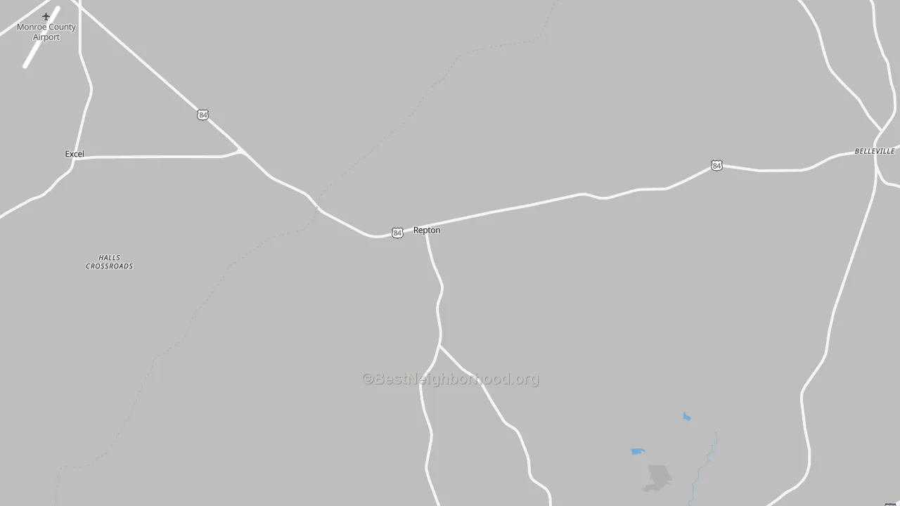 Transit Grade map of Repton, AL