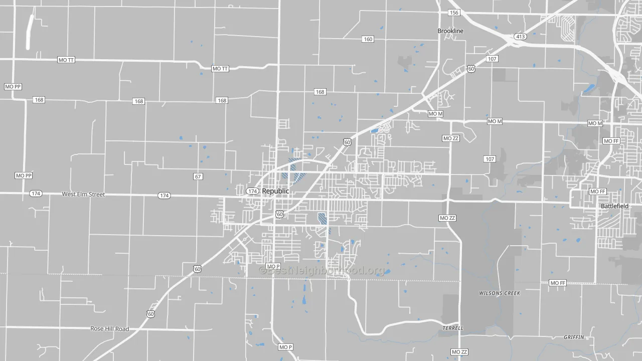 Transit Grade map of Republic, MO