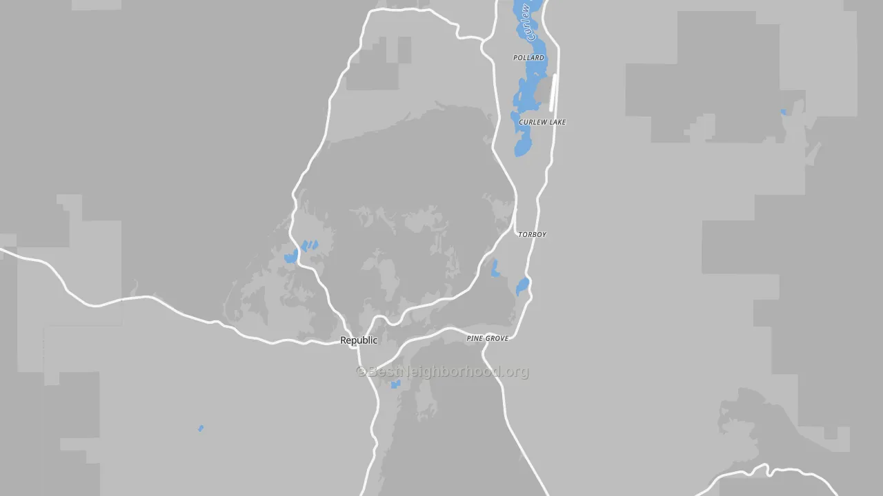 Transit Grade map of Republic, WA