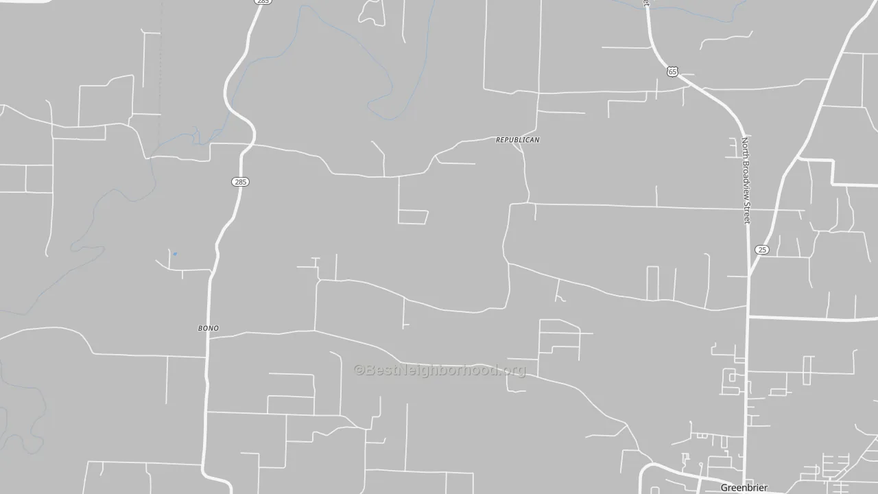 Transit Grade map of Republican, AR