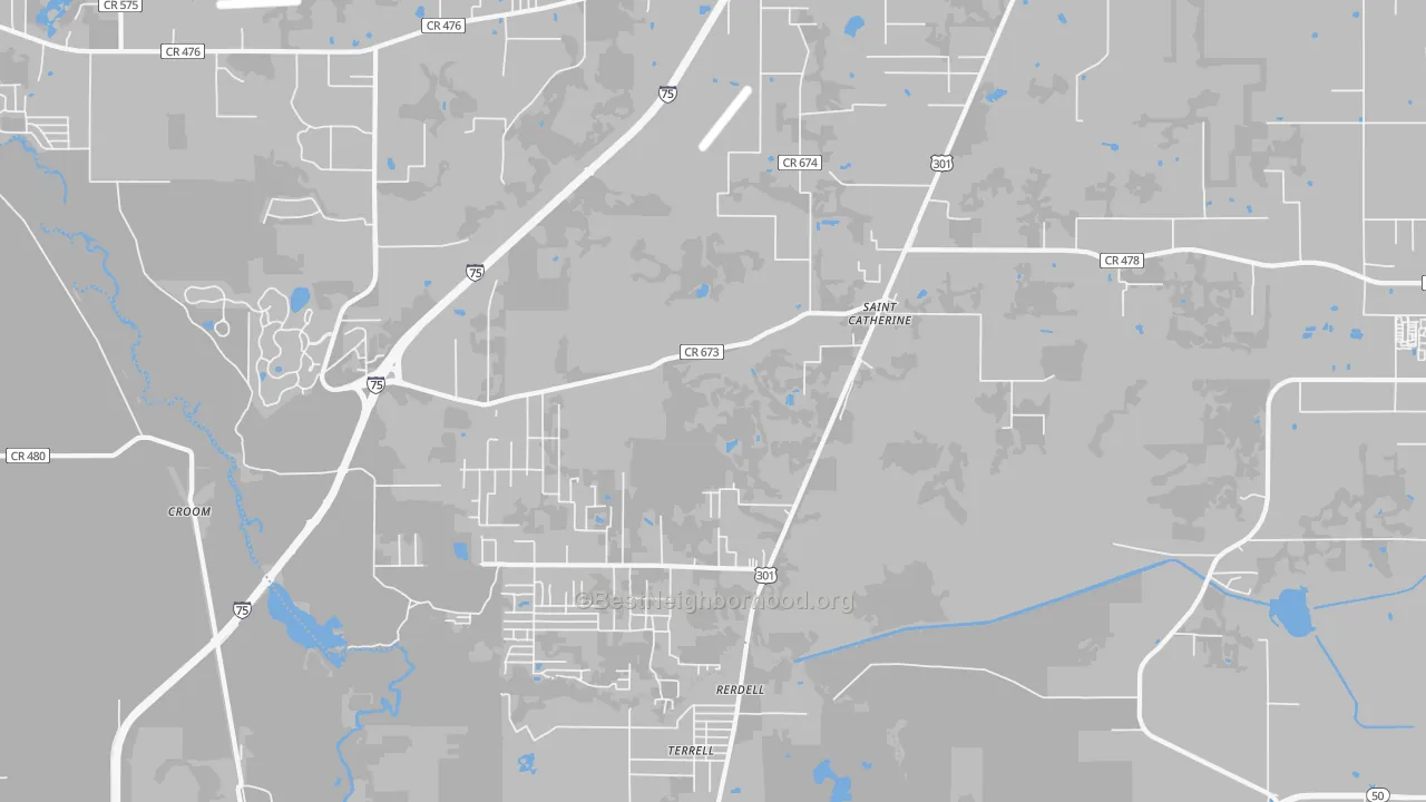 Transit Grade map of Rerdell, FL