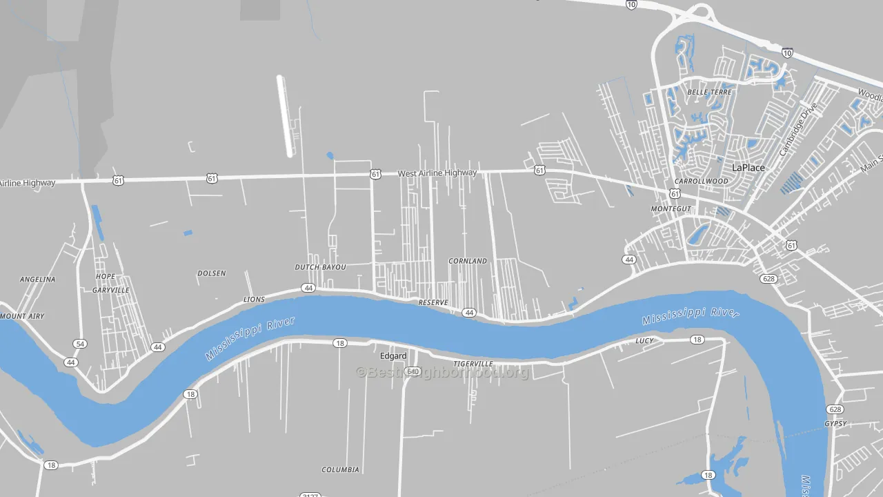 Transit Grade map of Reserve, LA
