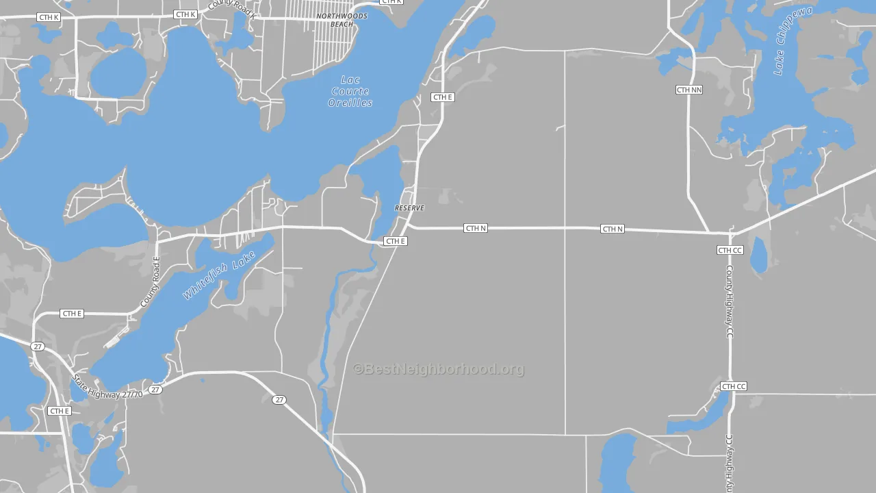 Transit Grade map of Reserve, WI