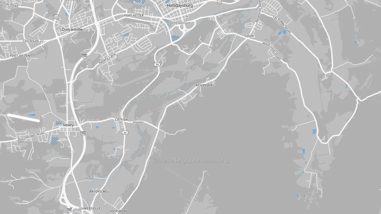 Transit Grade map of Reservoir, PA