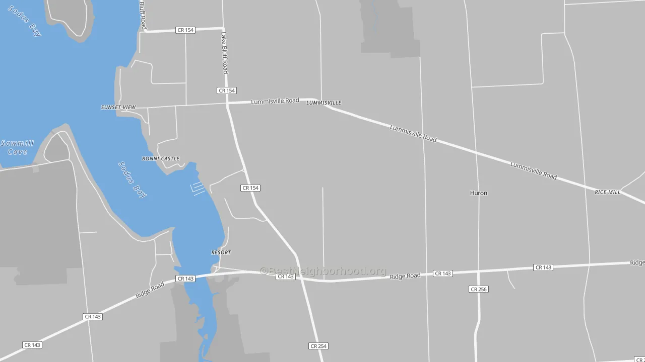 Transit Grade map of Resort, NY