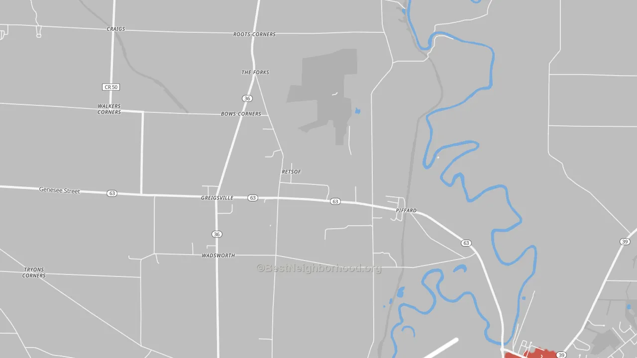 Transit Grade map of Retsof, NY