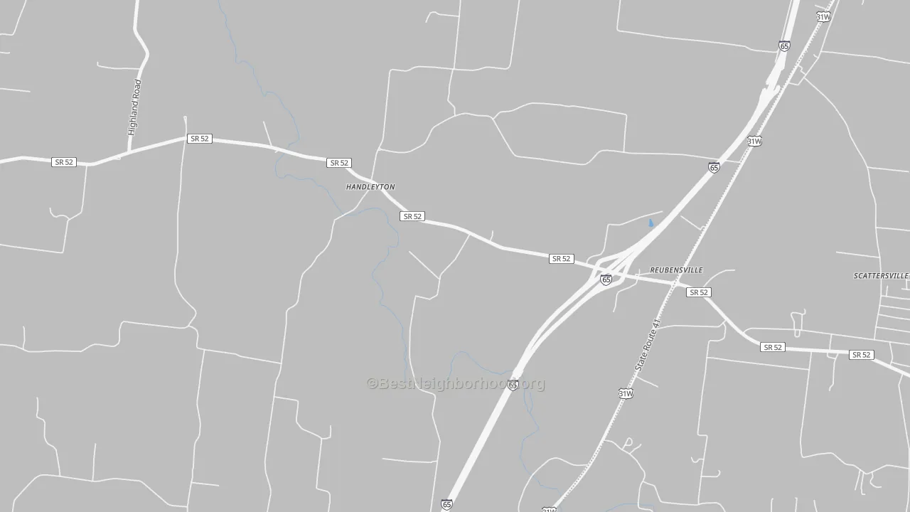 Transit Grade map of Reubensville, TN