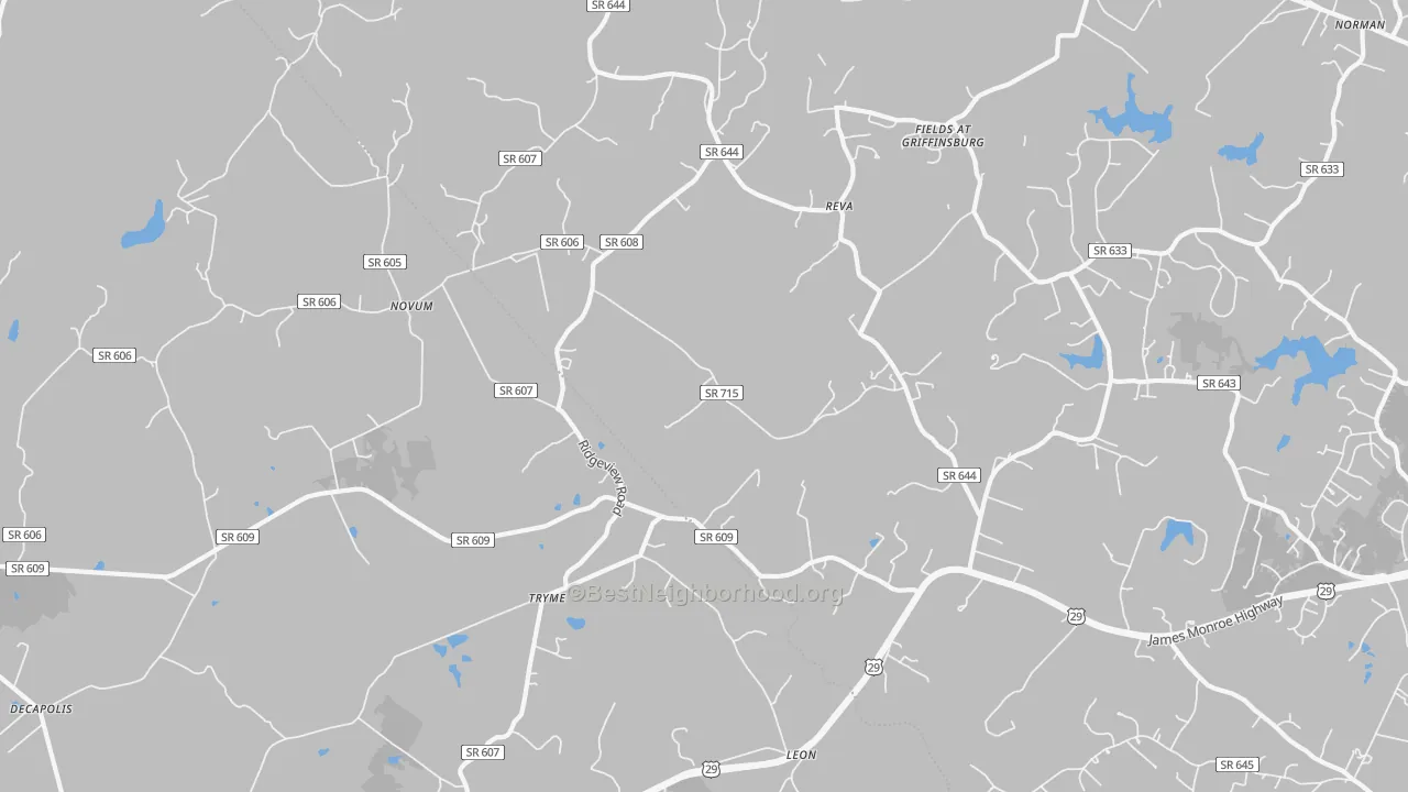 Transit Grade map of Reva, VA