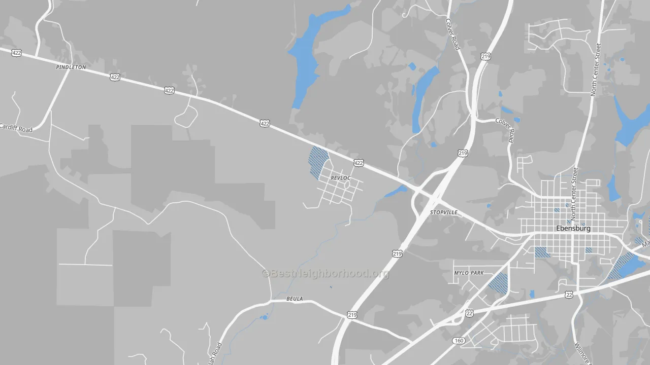 Transit Grade map of Revloc, PA