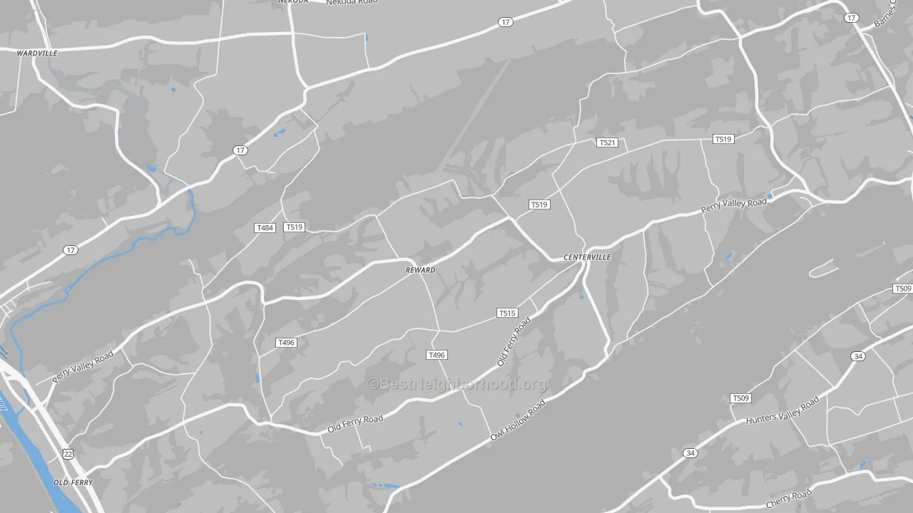 Transit Grade map of Reward, PA