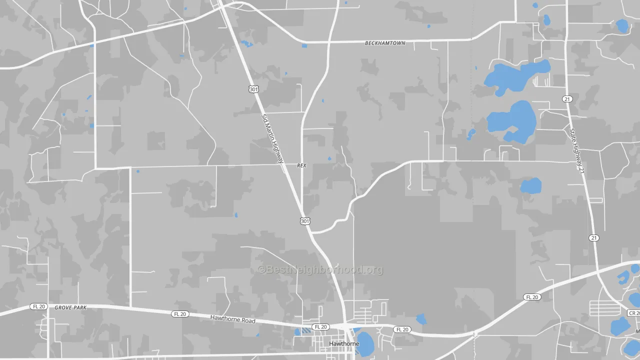 Transit Grade map of Rex, FL