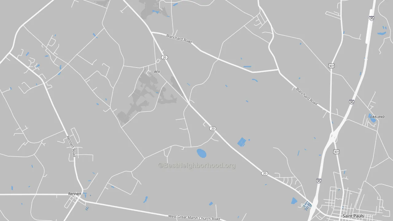 Transit Grade map of Rex, NC