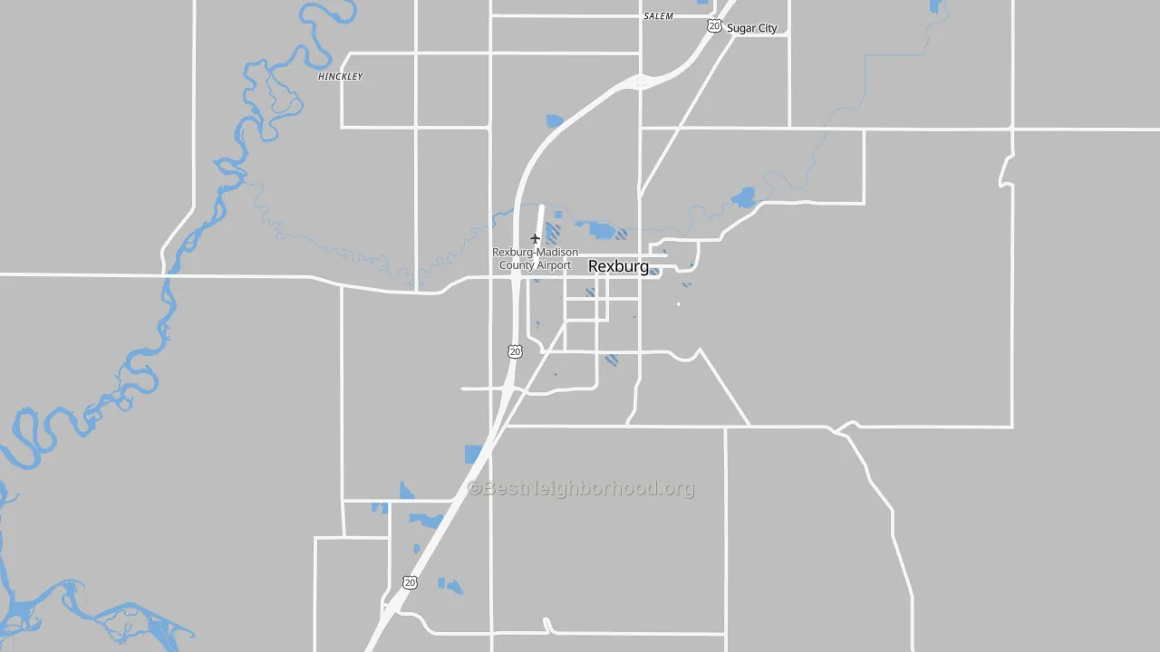 Transit Grade map of Rexburg, ID