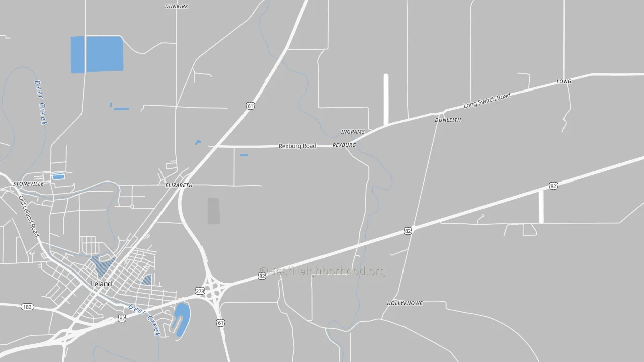 Transit Grade map of Rexburg, MS