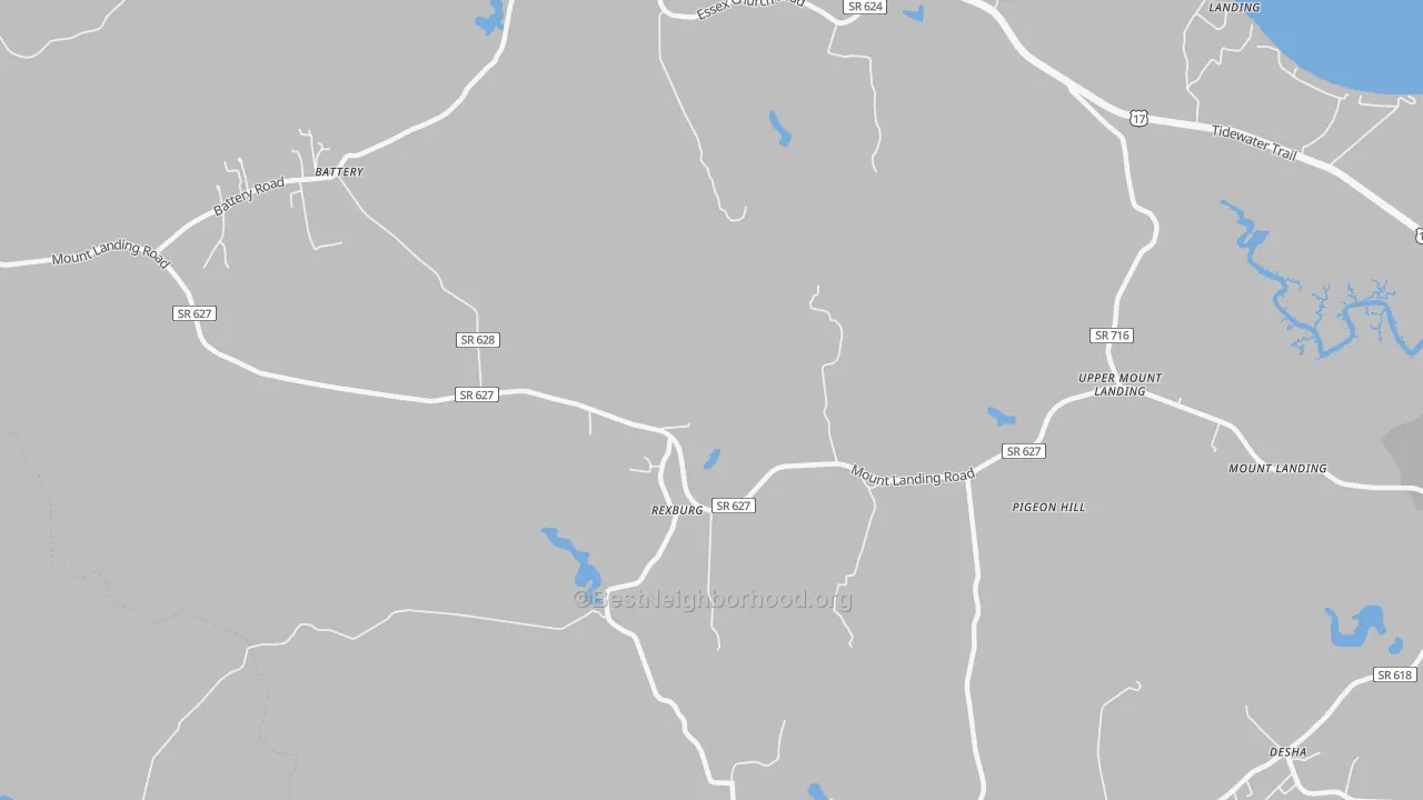 Transit Grade map of Rexburg, VA