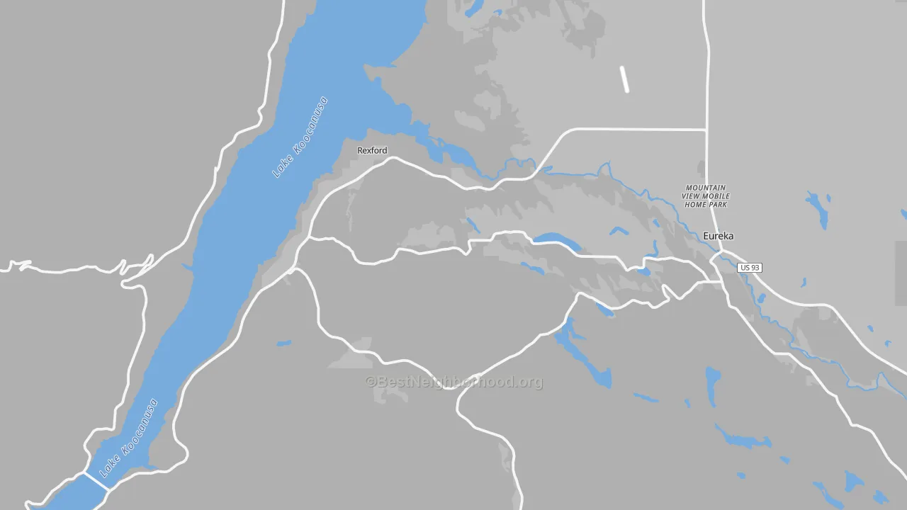 Transit Grade map of Rexford, MT