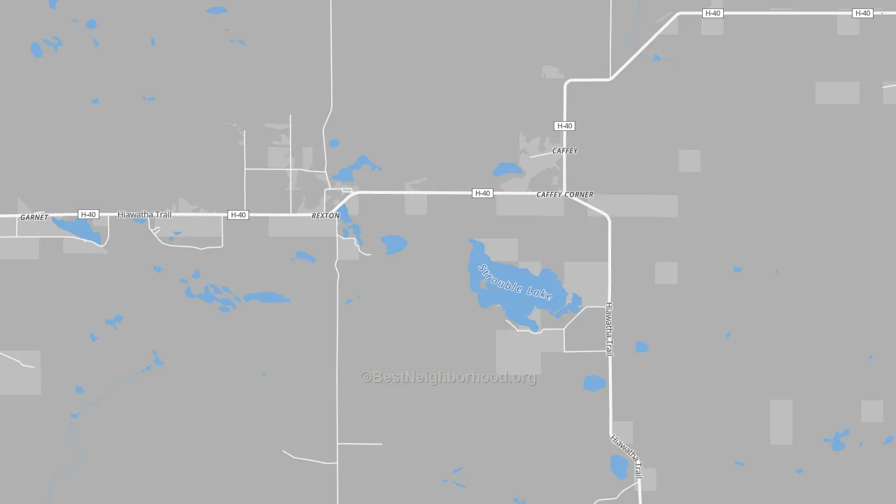 Transit Grade map of Rexton, MI