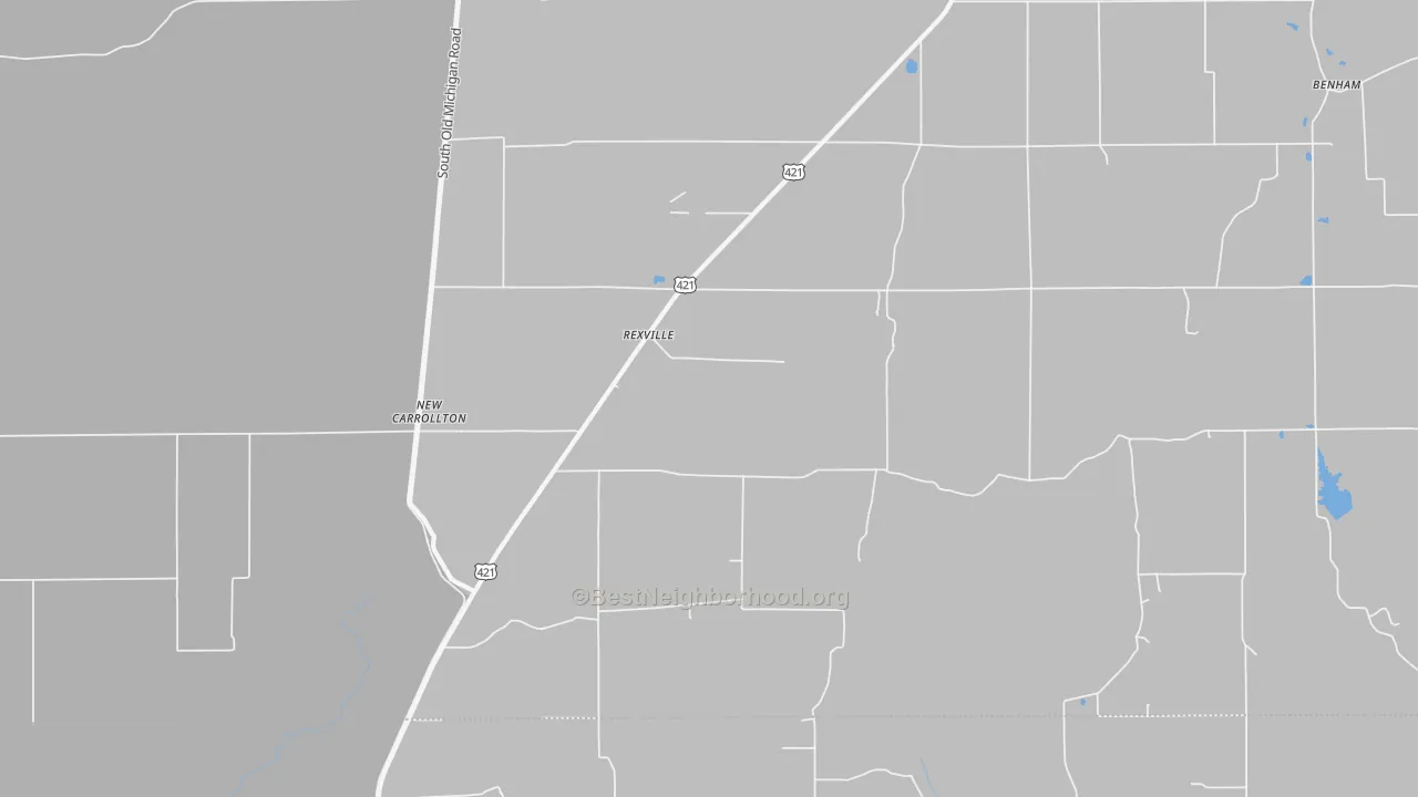 Transit Grade map of Rexville, IN