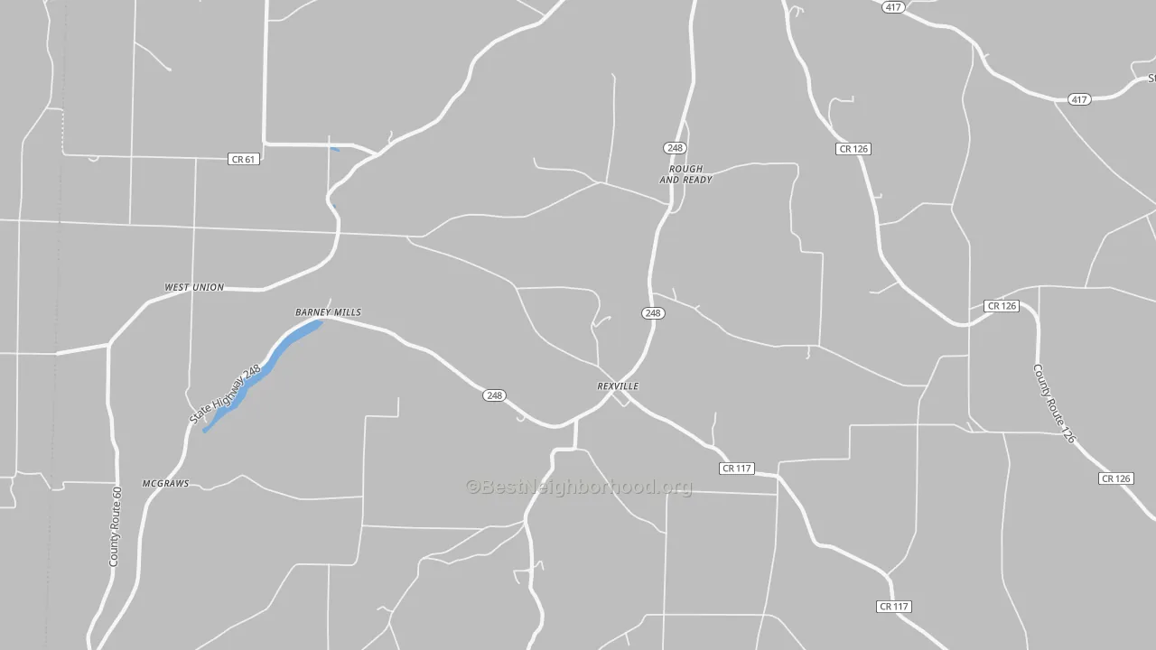 Transit Grade map of Rexville, NY