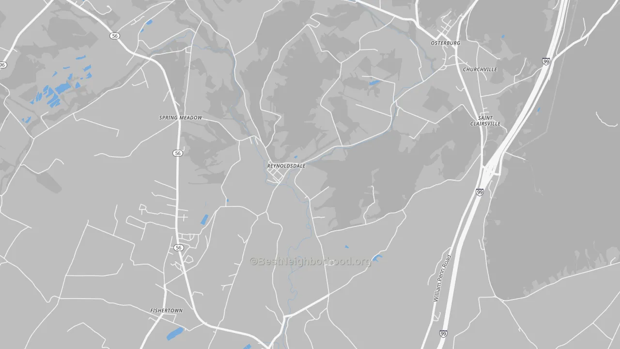 Transit Grade map of Reynoldsdale, PA