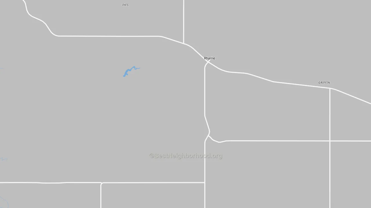 Transit Grade map of Rhame, ND