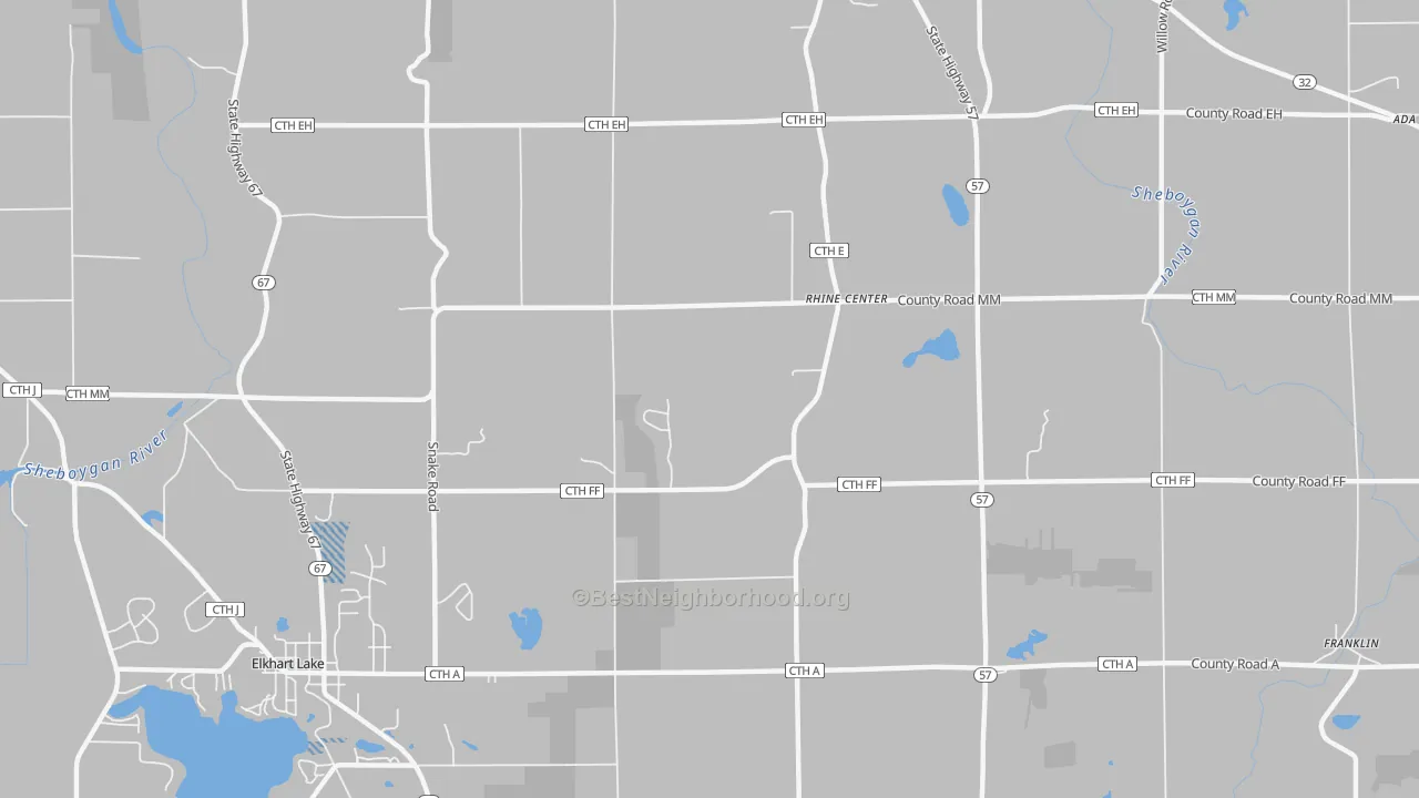 Transit Grade map of Rhine, WI