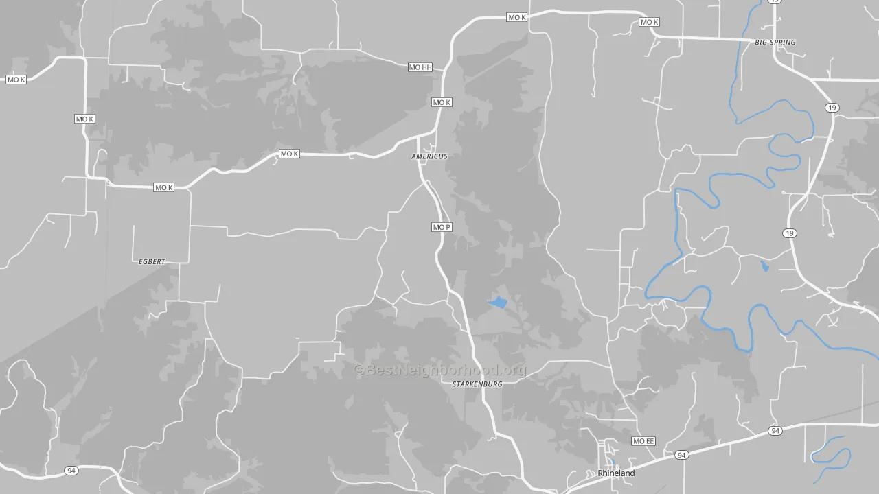 Transit Grade map of Rhineland, MO