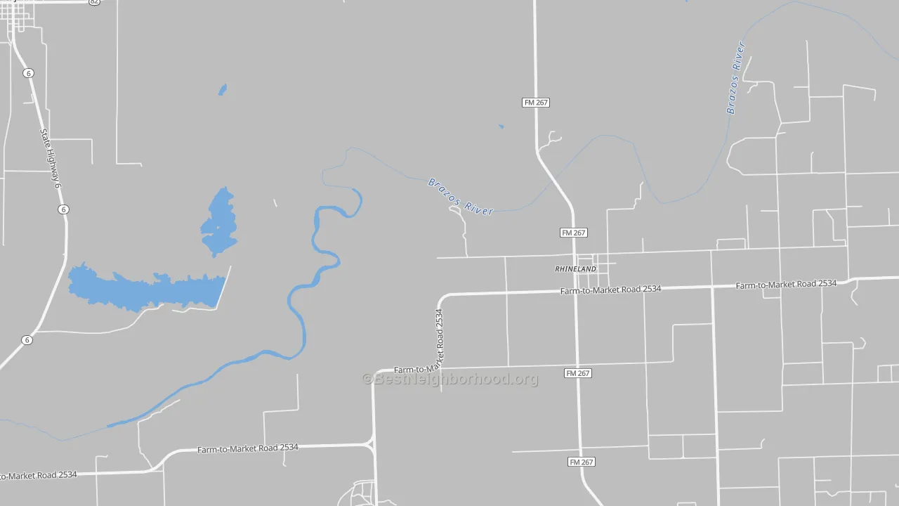 Transit Grade map of Rhineland, TX